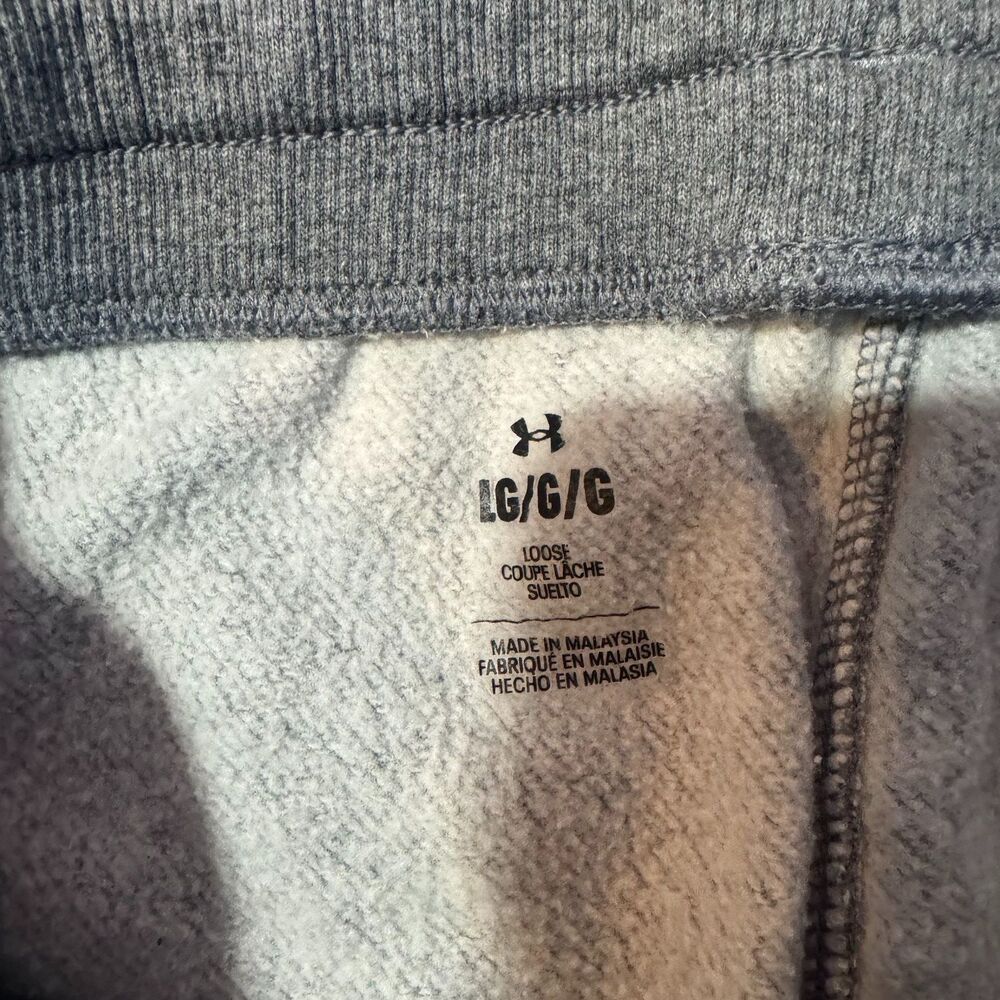 Under Armour Women's Rival Fleece Joggers Loose Fit Heathered Gray Size Large - Picture 6 of 10